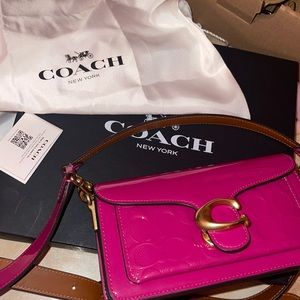 Coach tabby 20 signature patent shoulder bag